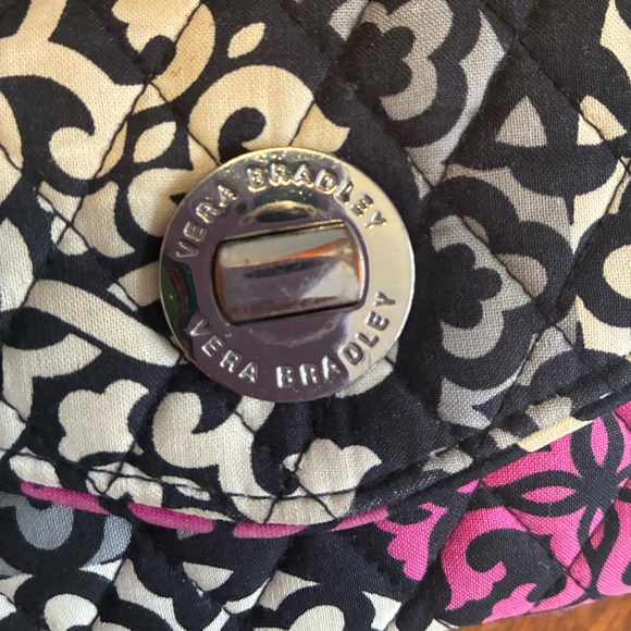 Vera Bradley Black and Pink Patterned Wallet - Picture 2 of 3